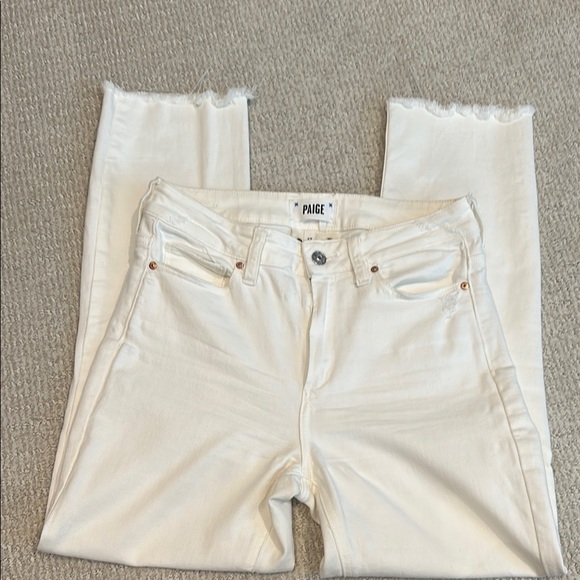 Paige Women's White straight leg Jeans 27 - Picture 2 of 5